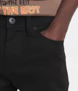 Pantalón skinny negro de sarga con elastano.