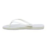 Chanclas de dedo de diseño clásico y minimalista, color blanco con tiras finas.