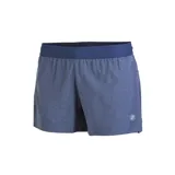 Short deportivo Asics color azul con cintura elástica y logo estampado en la pierna.