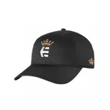 Gorra negra de algodón con logo de Etnies bordado en blanco y dorado en el frente y en el lateral.