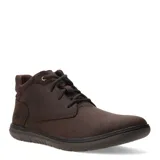 Botas tipo chukka Caterpillar modelo Roamer Mid 2.0, confeccionadas en cuero nobuck color marrón café. Presentan diseño de caña media con cuello acolchado, cierre de cordones y suela de goma flexible.