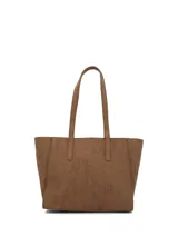 Cartera tipo tote de Hush Puppies en color caramelo, con diseño estructurado, doble asa de hombro y cierre superior.