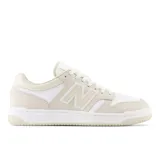 Championes New Balance 480, color crema y blanco, inspirados en las zapatillas de baloncesto originales BB680.