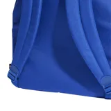 Mochila Adidas Classic 3 Bar Logo color azul con logo de Adidas en negro.