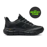 Championes deportivos American Sport modelo Cody, de color negro, diseñados con tecnología antideslizante y plantilla de memoria. Cuentan con capellada de malla transpirable y refuerzos sintéticos, suela robusta y flexible, y cordones tono sobre tono.
