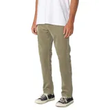 Pantalón Katin modelo Corey Corduroy, de corte recto ajustado y color verde, confeccionado en pana con textura de 16 hilos.