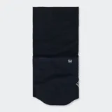 Bufanda tubular de cuello Buff modelo Windproof, color negro, con diseño cortaviento de alto rendimiento y logo impreso en el lateral.