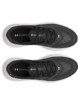 Championes de running Under Armour UA Turbulence 3, color negro con suela blanca y detalles del logo en el talón.