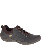 Championes Caterpillar modelo Instruct, color marrón, con diseño casual y flexible. Presenta capellada de cuero, cierre con cordones, logo de la marca en el lateral y suela de goma con relieve.