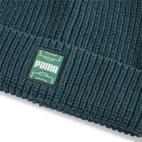 Gorro de lana Puma color verde petróleo con logo de la marca bordado en el frente.
