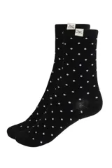 Pack de dos pares de medias Legacy Woman con diseño de rayas horizontales en tonos marrones y puntera color crema. Talle 35 a 40.