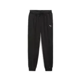 Pantalón de jogging Puma con efecto lavado, color negro, de corte recto y ajuste holgado. Presenta el logo de la marca bordado en blanco en la parte superior.