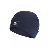 Gorro de lana Adidas Originals color azul marino, con logo de la marca bordado en blanco en el frente.