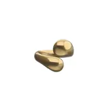 Anillo de aleación de metales bañado en oro 18k con diseño abierto en forma de espiral y extremos abultados de líneas orgánicas.
