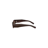 Lentes de sol Prada con armazón rectangular de acetato marrón y cristales tintados a juego.