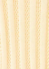 Pantalón largo de punto en color amarillo, con diseño wide leg y forro interior, cintura ajustable con goma.
