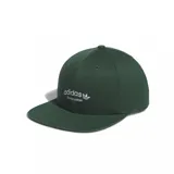 Gorra Adidas Skateboarding color verde oscuro con logo Adidas Skateboarding bordado en blanco en el frente.