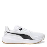 Championes de running Puma Skyrocket Lite, color negro con detalles en blanco. Presentan una parte superior de malla transpirable, cierre con cordones y una entresuela de espuma para mayor amortiguación.