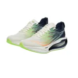 Championes de running 361 Carbon Float, con capellada blanca y detalles en verde, azul y naranja.