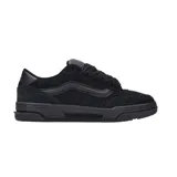 Championes Vans modelo Hylane, de diseño urbano y estilo skate, completamente en color negro. Presentan una silueta robusta con capellada de gamuza, la icónica banda lateral Sidestripe y suela de goma resistente.