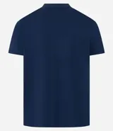 Remera básica de hombre con cuello redondo y mangas cortas, confeccionada en algodón. Presenta un corte regular que se ajusta de forma anatómica al cuerpo.