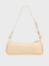 Cartera de hombro Longchamp modelo Looong en tamaño pequeño, confeccionada en cuero de color marrón oscuro. Presenta una silueta estructurada y minimalista con correa de hombro fija.