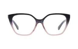 Armazón para lentes de acetato, marca Demenego, modelo 144/54 col BL, con forma de ojo de gato y degradé de negro a rosa.