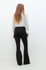 Legging negro de corte Oxford.