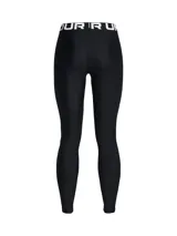 Calza deportiva negra Under Armour HeatGear® Authentics Legging, con cintura elástica con logo de la marca.