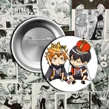 Pin metálico con ilustración de Hinata y Kageyama de Haikyu!