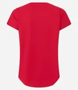 Remera deportiva de microfibra texturizada, con cuello redondo, mangas cortas y recortes laterales. Diseño liso y funcional para entrenamiento.