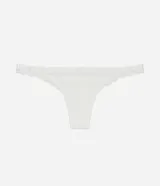 Bombacha bikini en algodón texturizado con detalles de encaje y moño frontal, diseñada para uso diario.