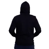 Canguro deportivo Diadora de color negro, con capucha ajustable mediante cordones, bolsillo frontal tipo canguro y puños acanalados. Presenta el logo de la marca bordado en el pecho en tono sobre tono.