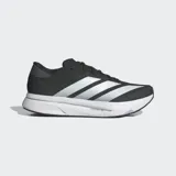 Championes Adidas Adizero SL2 negros con detalles plateados y suela blanca. Diseñados para running, con entresuela Lightstrike Pro y capellada de malla transpirable. Suela exterior Adiwear para mayor durabilidad y agarre.