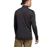 Campera Adidas Terrex de hombre, color negro, con cierre frontal y cuello alto. Logo de Adidas Terrex estampado en blanco en el pecho.