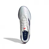 Championes de fútbol Adidas Copa Pure 2 League Tf, color blanco con detalles en azul y rojo.