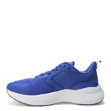 Championes deportivos Topper modelo Fast 2.0, color azul con detalles en blanco y plateado. Presentan una capellada de malla transpirable con refuerzos sintéticos, cierre por cordones y suela de goma blanca con excelente agarre.
