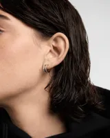 Aros de plata con circonitas engarzadas.