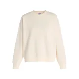 Buzo color crema de algodón, de corte holgado y cuello redondo. Presenta el logo de New Balance bordado en el pecho.