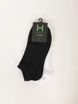 Pack de dos pares de medias cortas Harrington Urban, un par negro y un par blanco.