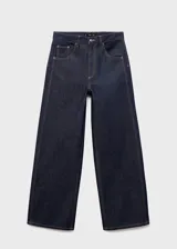 Jeans Susan de tiro alto y diseño balloon, confeccionados en tejido de algodón estilo vaquero en color negro con costuras pespunteadas en contraste. Cuentan con cierre de botón y cremallera, presillas para cinturón y diseño de cinco bolsillos.