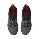 Championes de senderismo Adidas Terrex AX4 GORE-TEX, color gris con detalles en negro y naranja. Cuentan con membrana impermeable GORE-TEX y suela de caucho Continental.