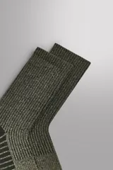 Pack de dos pares de calcetines técnicos de entrenamiento, confeccionados en tejido elástico con diseño acanalado y refuerzos en puntera y talón.