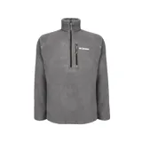 Buzo polar Columbia Fast Trek III para hombre, color gris, con medio cierre frontal y logo bordado en el pecho.
