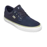 Championes Etnies Singleton Vulc XLT negros con suela blanca y logo de la marca en el lateral.