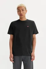 Remera de algodón de corte regular y cuello redondo, con mangas cortas y pequeño logo de la marca bordado en el pecho.