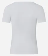Blusa Cortelle de poliamida color blanco, de corte regular, manga corta y escote bote.