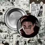 Pin metálico con ilustración de personajes del anime Jujutsu Kaisen.