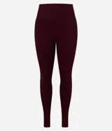 Pantalón legging deportivo de tiro alto, confeccionado en microfibra acanalada con textura. Presenta un ajuste ceñido al cuerpo y largo hasta el tobillo.