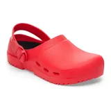 Zueco Birkenstock Birki Air 2.0 PU, color rojo.